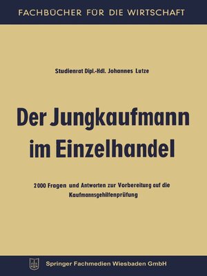 cover image of Der Jungkaufmann im Einzelhandel